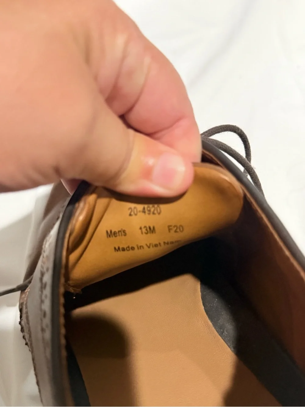 Johnston & Murphy Men's Brown Wingtip Lace-Up Dress Shoes Size 13